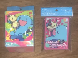 Pokemon Center Japan Card Sleeves & Deck Box Case Mimikyu Wobbuffet New - Image 1
