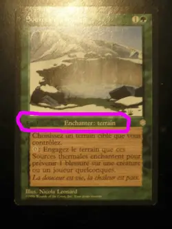 mtg magic MISPRINT Hot Springs ice age FRENCH vf fr Sources thermales ere - Image 1