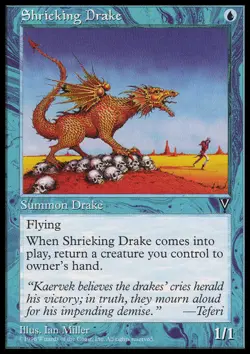 MTG Magic - Shrieking Drake - Visions - Common - NM - Image 1