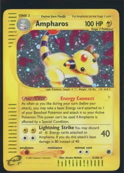 Pokemon EXPEDITION - #2/165 Ampharos - Holo - ENG - Near Mint+ - Image 1