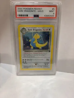 HOLO 2000 Pokemon Team Rocket Dark Dragonite 5/82 PSA 9 MINT - Image 1