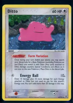 Pokemon FIRERED&LEAFGREEN - #4/112 Ditto - Holo - ENG - Lightly Played/Near Mint - Image 1