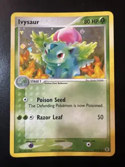 Ivysaur 35/112 Swirl Holo EX FireRed & LeafGreen Pokemon TCG Holo Uncommon - Image 1