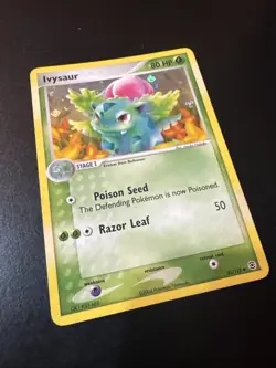 Ivysaur 35/112 Swirl Holo EX FireRed & LeafGreen Pokemon TCG Holo Uncommon - Image 2