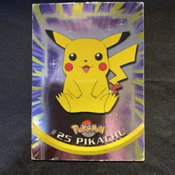 Pokemon TCG Pikachu #25 Topps 2000 Blue Label Holo HP/Poor quality - Image 1