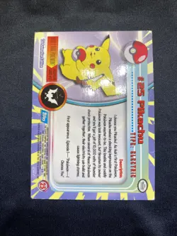 Pokemon TCG Pikachu #25 Topps 2000 Blue Label Holo HP/Poor quality - Image 2