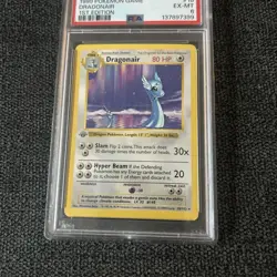 1999 Pokemon Base Set 1st Edition Dragonair (Shadowless) 018/102 PSA 6 EX - MT - Image 2