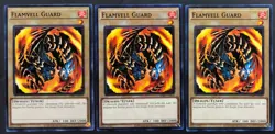 YUGIOH 3x Flamvell Guard - SDBE-EN005 - Common - Unlimited - NM/Mint Playset - Image 1