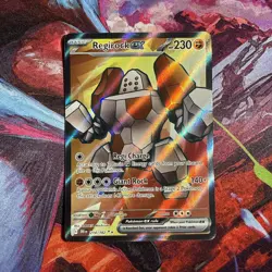 Pokemon TCG Regirock EX Full Art Ultra Rare Holo Card 214/182 NM - Image 1