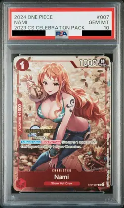 PSA 10 Nami Championship 2023 CS Celebration Pack ST01-007 OnePiece English Card - Image 1