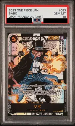 PSA 10 One Piece Card Game Sabo MANGA ART Super Parallel SR OP04-083 from Japan - Image 1