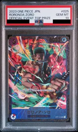 ONE PIECE Card PSA 10 Roronoa Zoro OP01-025 Flagship Battle Victory Promo JAPAN - Image 1
