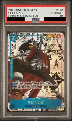 One Piece Card Sogeking PSA 10 OP03-122 SEC Comic Manga Super Parallel Japanese - Image 1