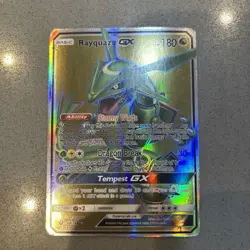 Pokemon TCG Rayquaza GX Celestial Storm Full Art Ultra Rare Card 160/168 LP - Image 1