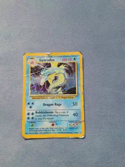 Pokemon Gyarados 6/102 Base Set Holo Rare Card 1999 - Image 1
