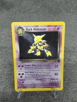 Pokemon TCG Dark Alakazam Team Rocket 1 Holo Unlimited Holo Rare LP - Image 1