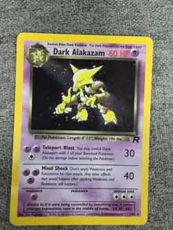 Pokemon TCG Dark Alakazam Team Rocket 1 Holo Unlimited Holo Rare LP - Image 3