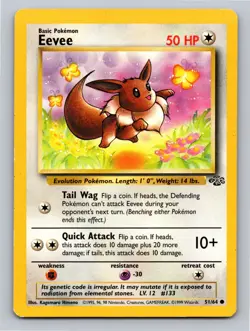 Pokemon TCG Pokemon Eevee #51 Jungle Common Regular - Image 1
