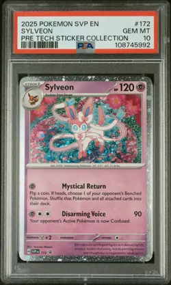 2025 POKEMON SVP EN-SV BLACK STAR PROMO #172 SYLVEON PSA 10 - Image 1