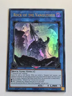 Rock of the Vanquisher WISU-EN022 Ultra Rare Yugioh 1st Edition Wild Survivors - Image 1