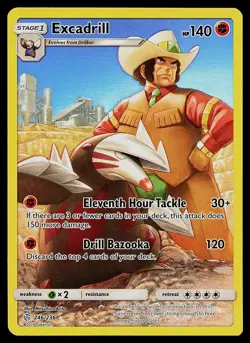 Pokemon Card - Excadrill Cosmic Eclipse 246/236 Secret Rare - Image 1
