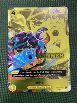 One Piece TCG Winner Card Jinbe Winner 2025 Vol 3 Foil EB02-055 - Image 1