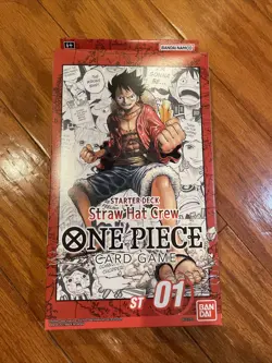 One Piece TCG Card Game Luffy Straw Hat Crew Starter Deck ST-01 English Sealed 811039038366 - Image 1