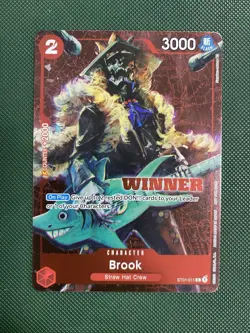 One Piece TCG Card Game Tournament Pack Vol.4 Winner Brook ST01-011 Promo - Image 1