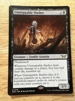 Unstoppable Slasher 0119 House of Horror Magic The Gathering MTG Card NM - Image 1