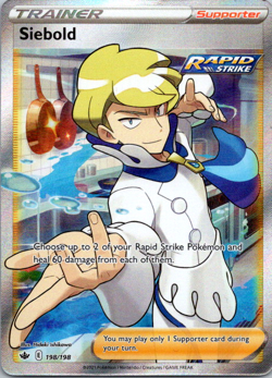 Siebold - 198/198 - Pokemon Chilling Reign Sword & Shield Full Art Rare Card NM - Image 1