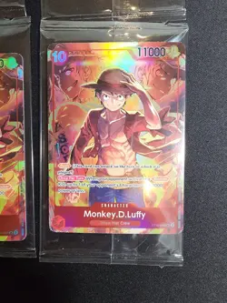 x4 Sealed Promo One Piece Card Treasure Booster Monkey.D.Luffy ST10-006 - Image 4