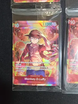 x4 Sealed Promo One Piece Card Treasure Booster Monkey.D.Luffy ST10-006 - Image 5