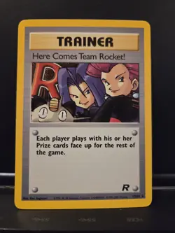 Pokemon Card Here Comes Team Rocket Holo 15/82 Team Rocket LP WOTC TCG - Image 2