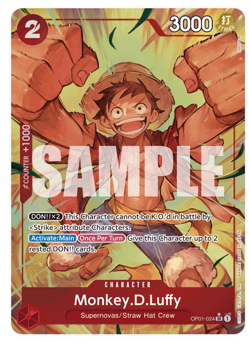 One Piece Card PRB The Best - Monkey D. Luffy (OP01-024) English Alternate Art - Image 1