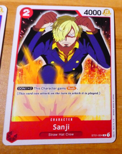 ONE PIECE ENGLISH CARD GAME CARTE Sanji ST01-004 ST EN TCG NM - Image 1