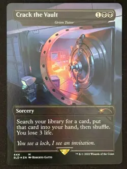 1x MTG Crack the Vault (Foil) - Grim Tutor - Secret Lair Drop Series (SLD) #444 - Image 1