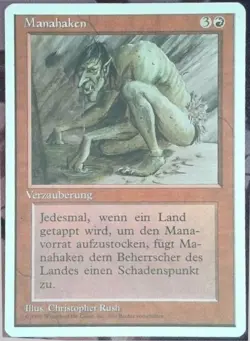 mtg magic MISPRINT manabarbs / sedge troll picture german 1995 4 th edition - Image 1