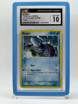 2005 Pokemon Kyogre EX Emerald Holo 6/106 CGC Gem Mint 10 - Image 1