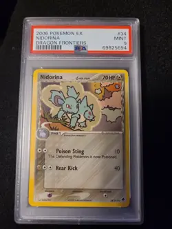 Pokemon PSA 9 MINT Nidorina 34/101 EX Dragon Frontiers 2006 - Image 1