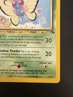 Pokemon Vintage Southern Islands Butterfree English 9/18 Rare Promo - Image 5