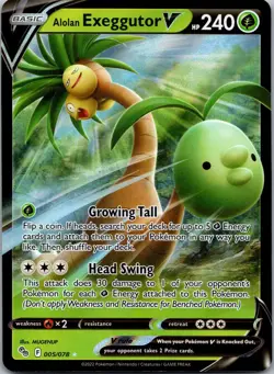 Pokemon Alolan Exeggutor V Ultra Rare Pokemon GO 005/078 NM - Image 1