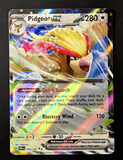 Pokemon TCG Pidgeot ex 164/197 Scarlet & Violet Obsidian Flames Double Rare Holo - Image 1
