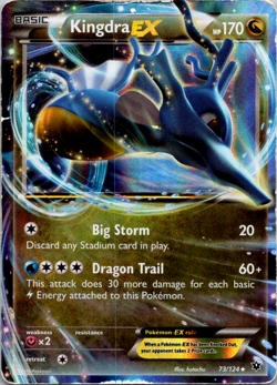 Pokemon TCG Kingdra EX 73/124 Fates Collide 2016 Ultra Rare - Image 1
