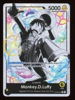 ONE PIECE TCG STARTER ST29-001 MONKEY D LUFFY LEADER ALT ART - ENGLISH - Image 1