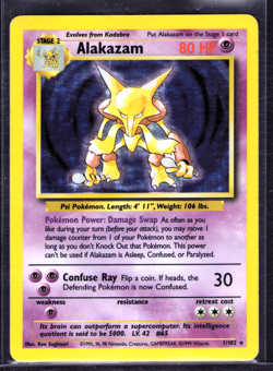 Pokemon Cards: Base Set 2 Rare Holo: Alakazam 1/130 - Image 1
