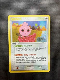 Igglybuff 21/100 Crystal Guardians Reverse Holo Pokemon Card LP - Image 1