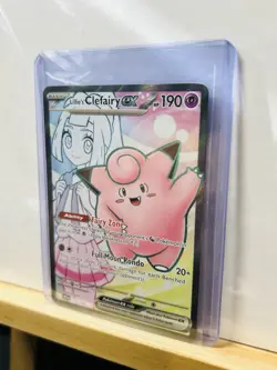 Pokemon Journey Together Lillies Clefairy EX Ultra Rare Card 173/159 Pack Fresh - Image 3