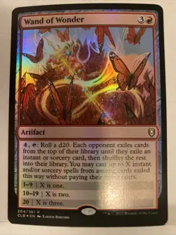 MTG Wand of Wonder Commander Legends: Battle for Baldur's Gate 204 Foil Rare NM - Image 1