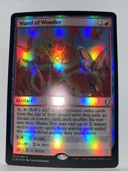 MTG Wand of Wonder Commander Legends: Battle for Baldur's Gate 204 Foil Rare NM - Image 2