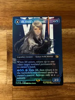 Final Fantasy Jill, Shiva's Dominant Borderless Foil Magic MTG FIN378 - Image 1